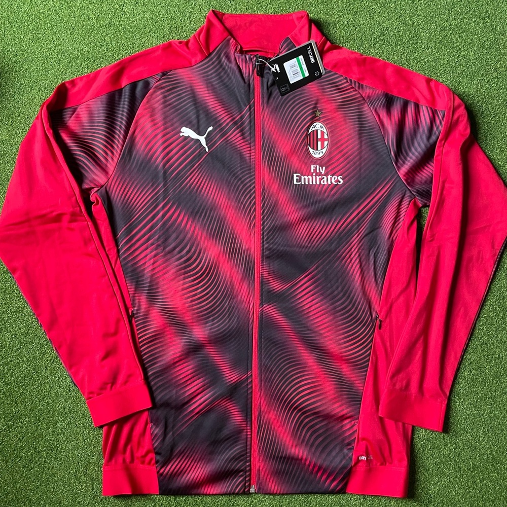 Puma AC Milan soccer track jacket large new